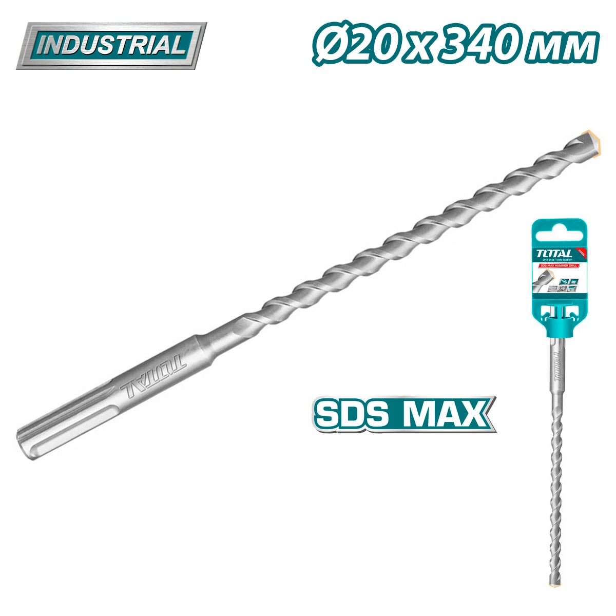 Бур SDS-MAX 20x340мм TOTAL TAC322000