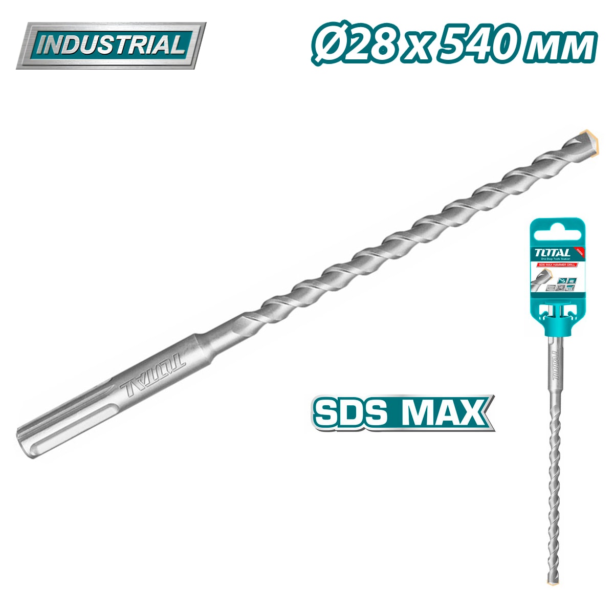 Бур SDS-MAX 28x540мм TOTAL TAC322808