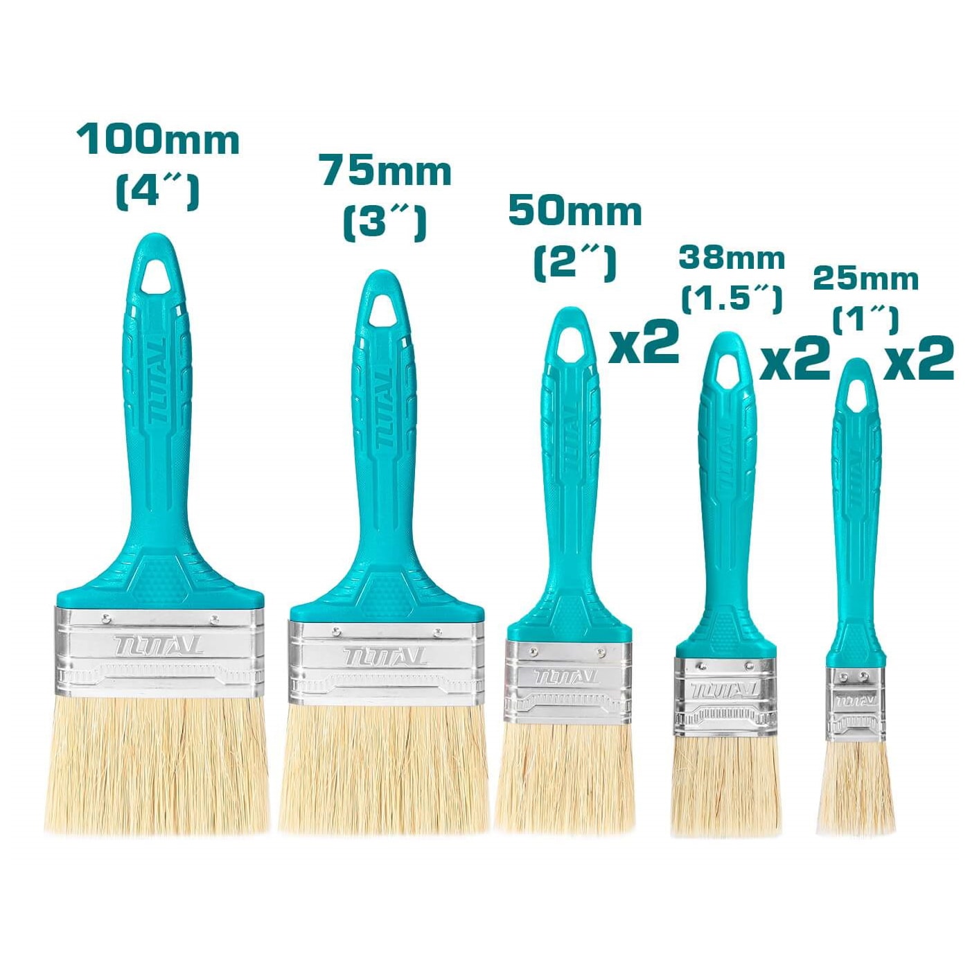 Набор кистей TOTAL THT8450801 (8 шт)