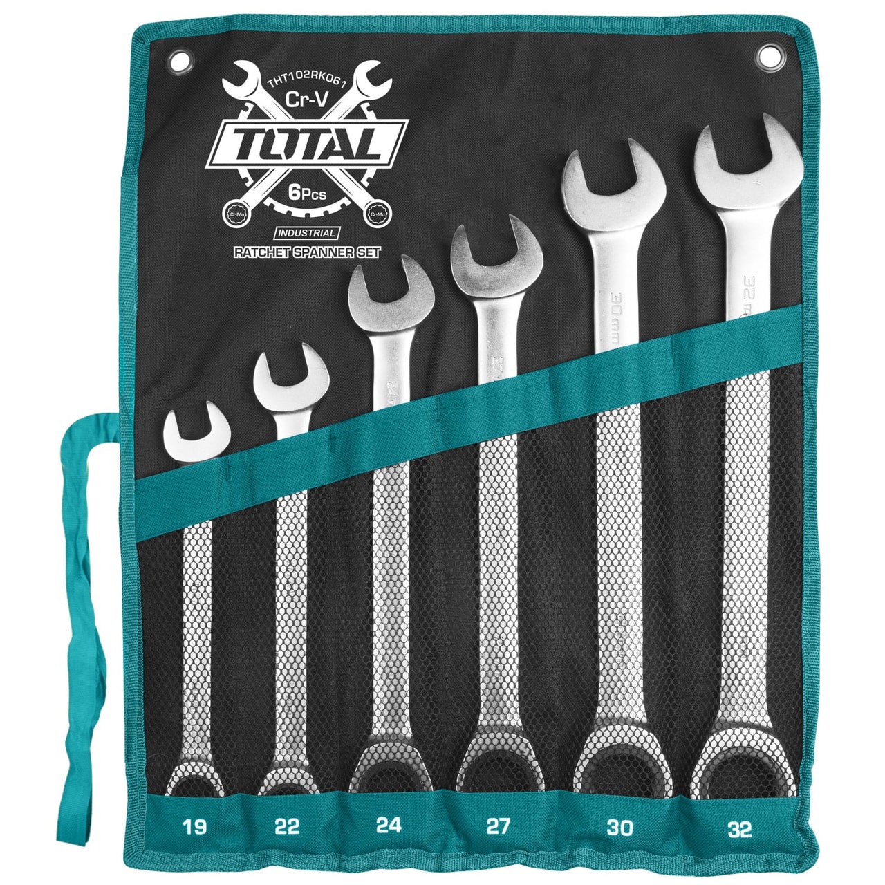 Набор ключей комбинированных с трещоткой TOTAL THT102RK061 (6 шт), фото 2