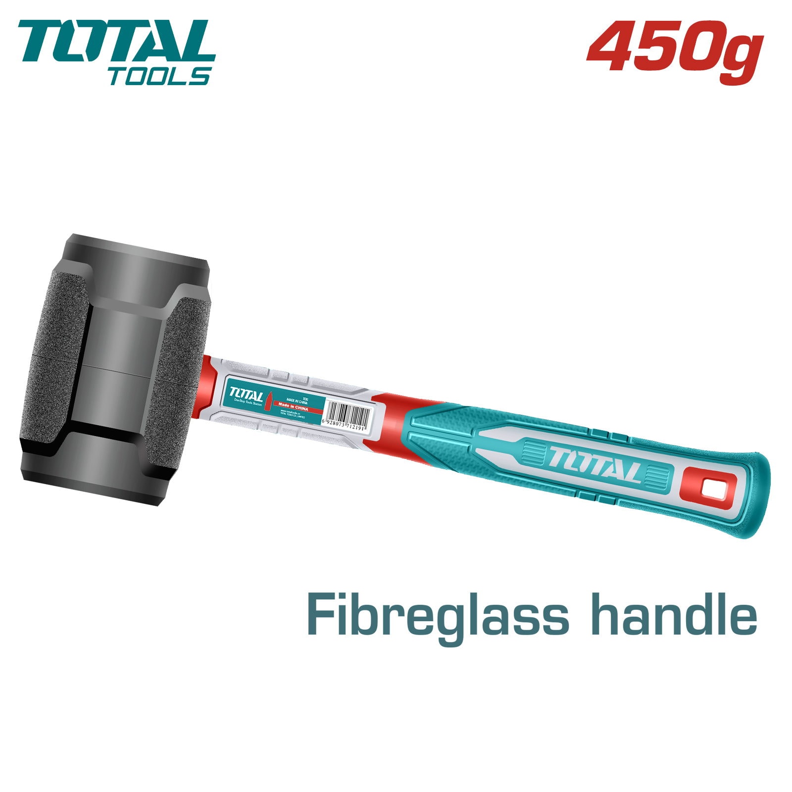 Киянка резиновая 450г TOTAL THRUH6816