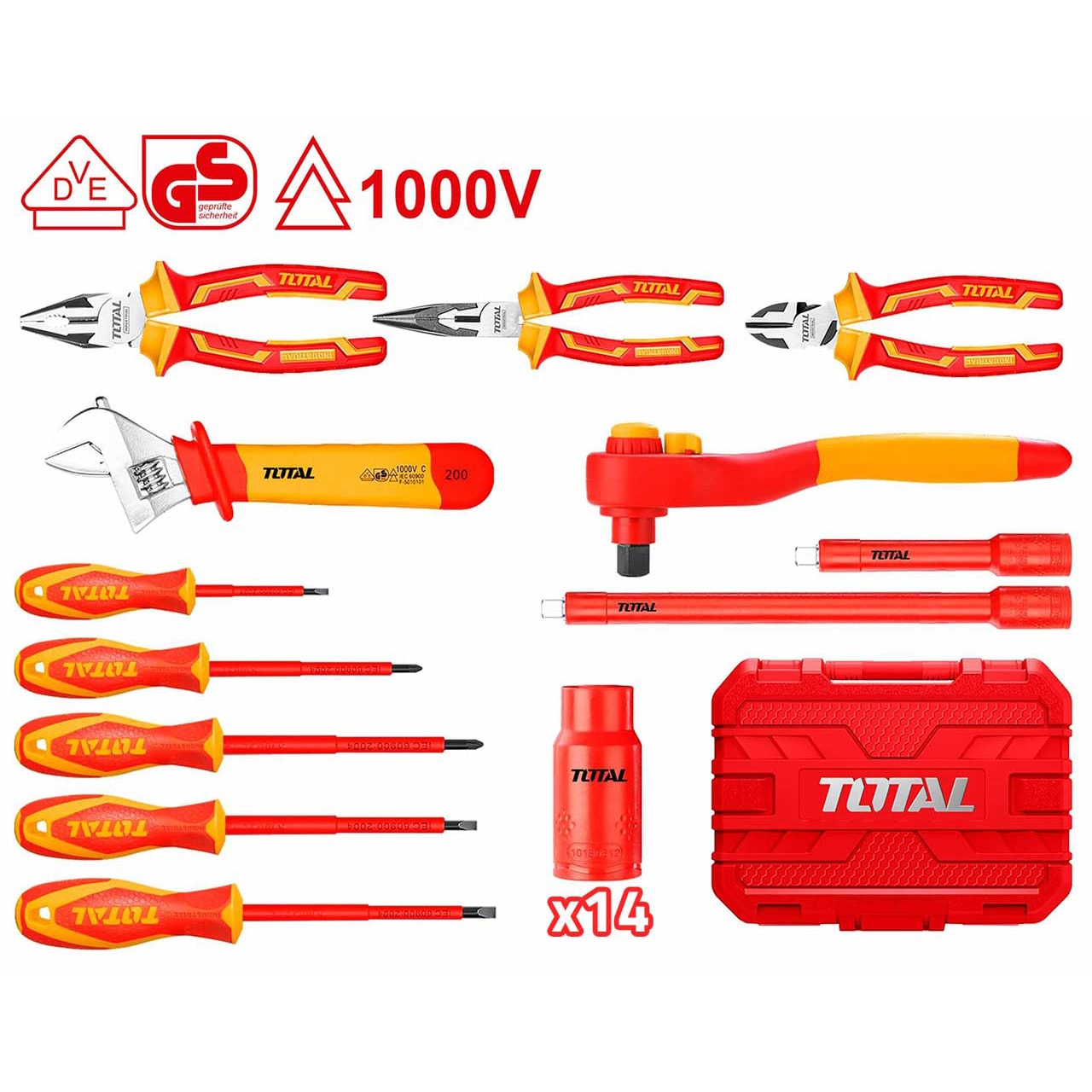 Набор инструментов диэлектрических TOTAL THKITH2601 (26 предметов), фото 2