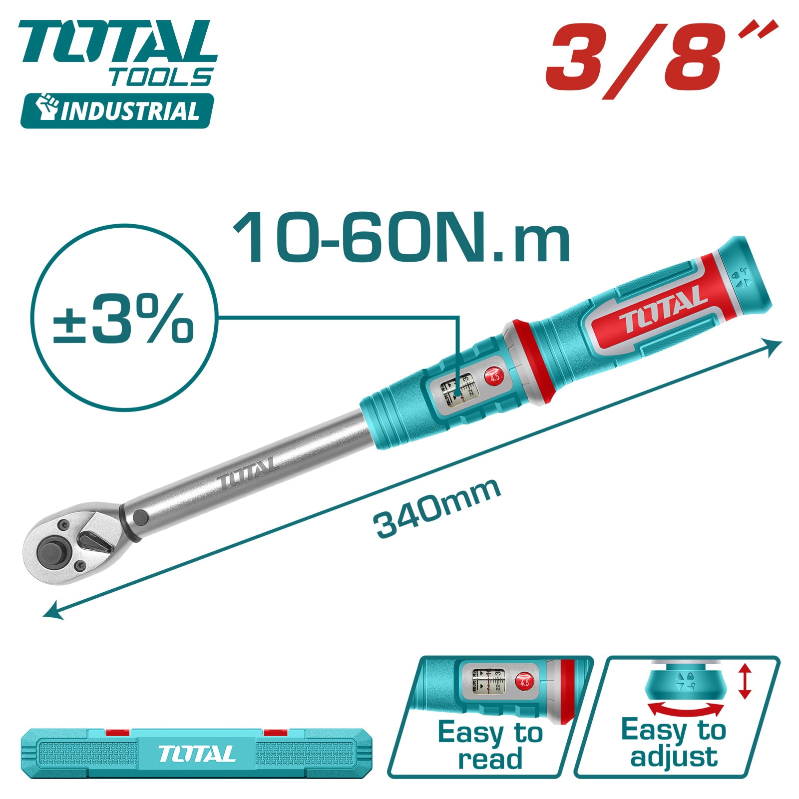 Ключ динамометрический 3/8 " TOTAL THPTW3860N6