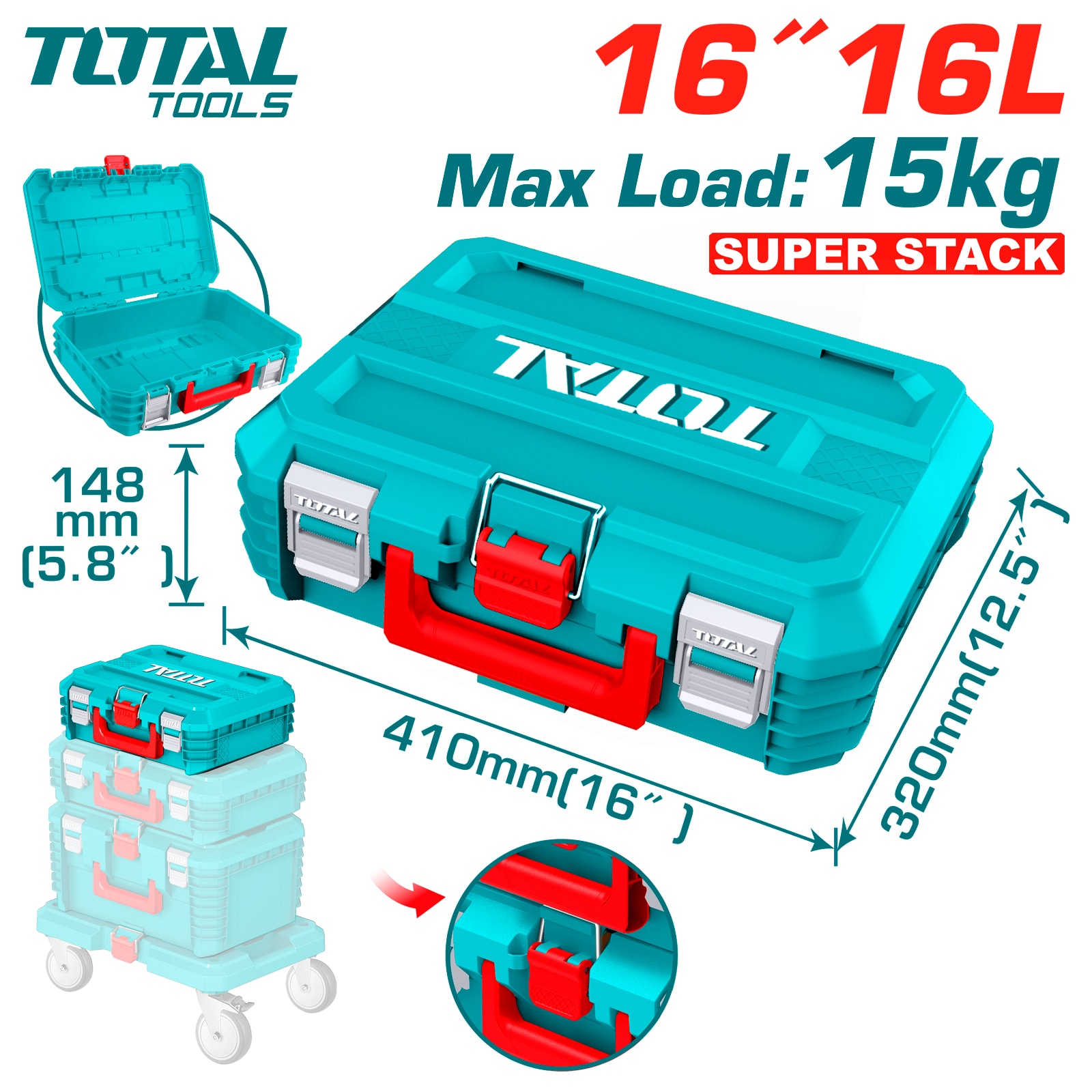 Ящик для инструментов 16 " TOTAL TPBXS101