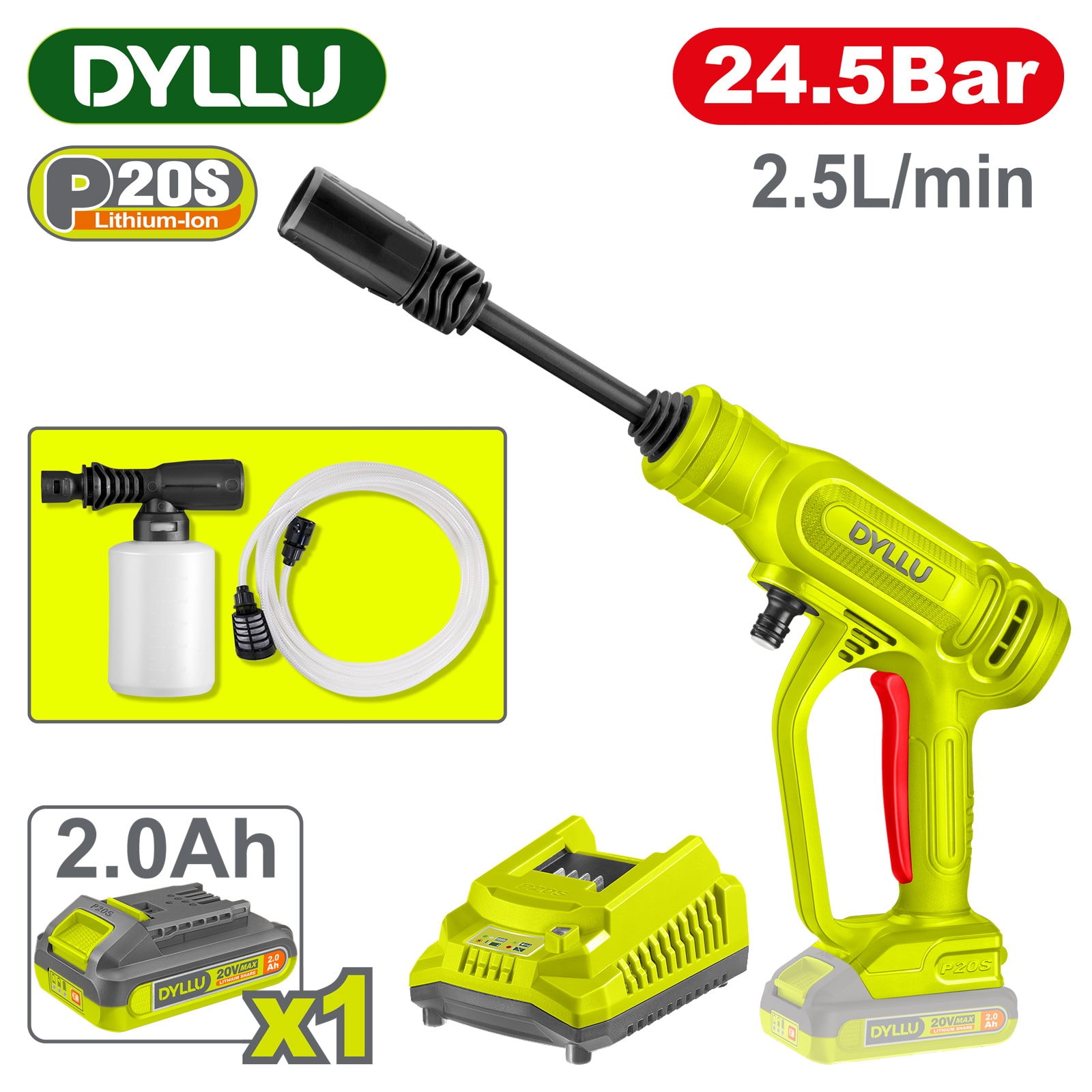 Мойка высокого давления аккумуляторная DYLLU DTQX01203