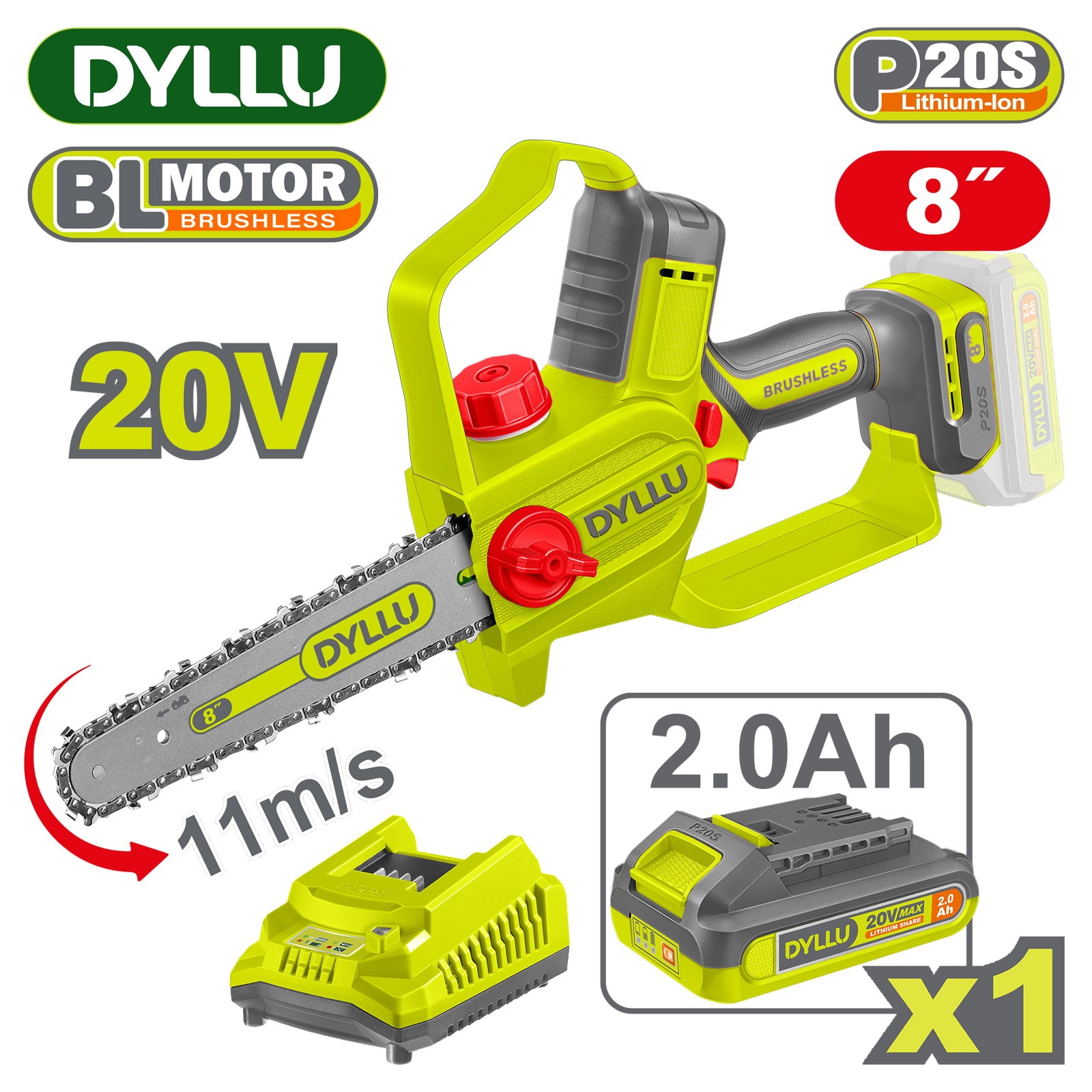 Пила цепная аккумуляторная DYLLU DTCLP581