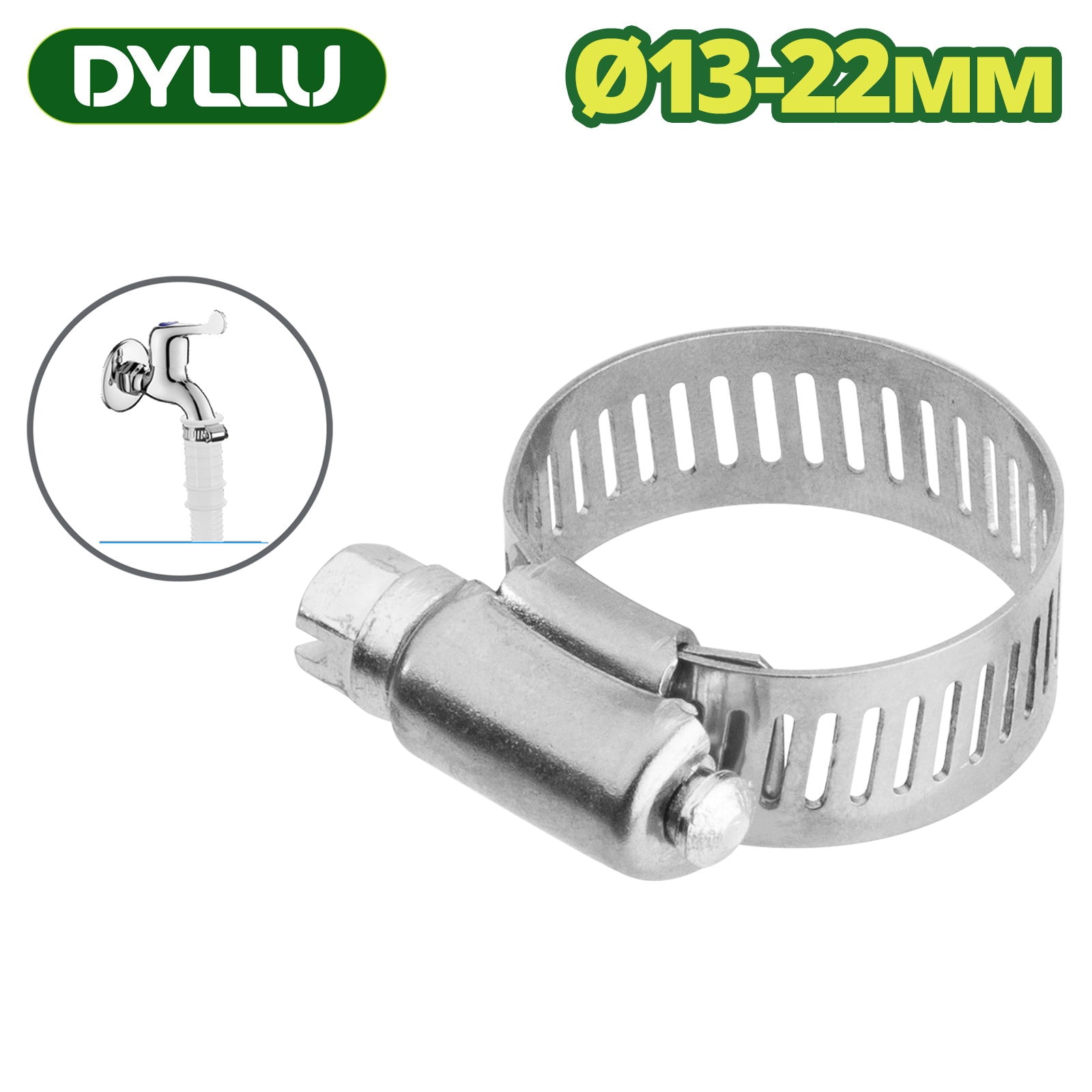 Хомут червячный 13-22 мм DYLLU DTHU1904 (50 шт.)