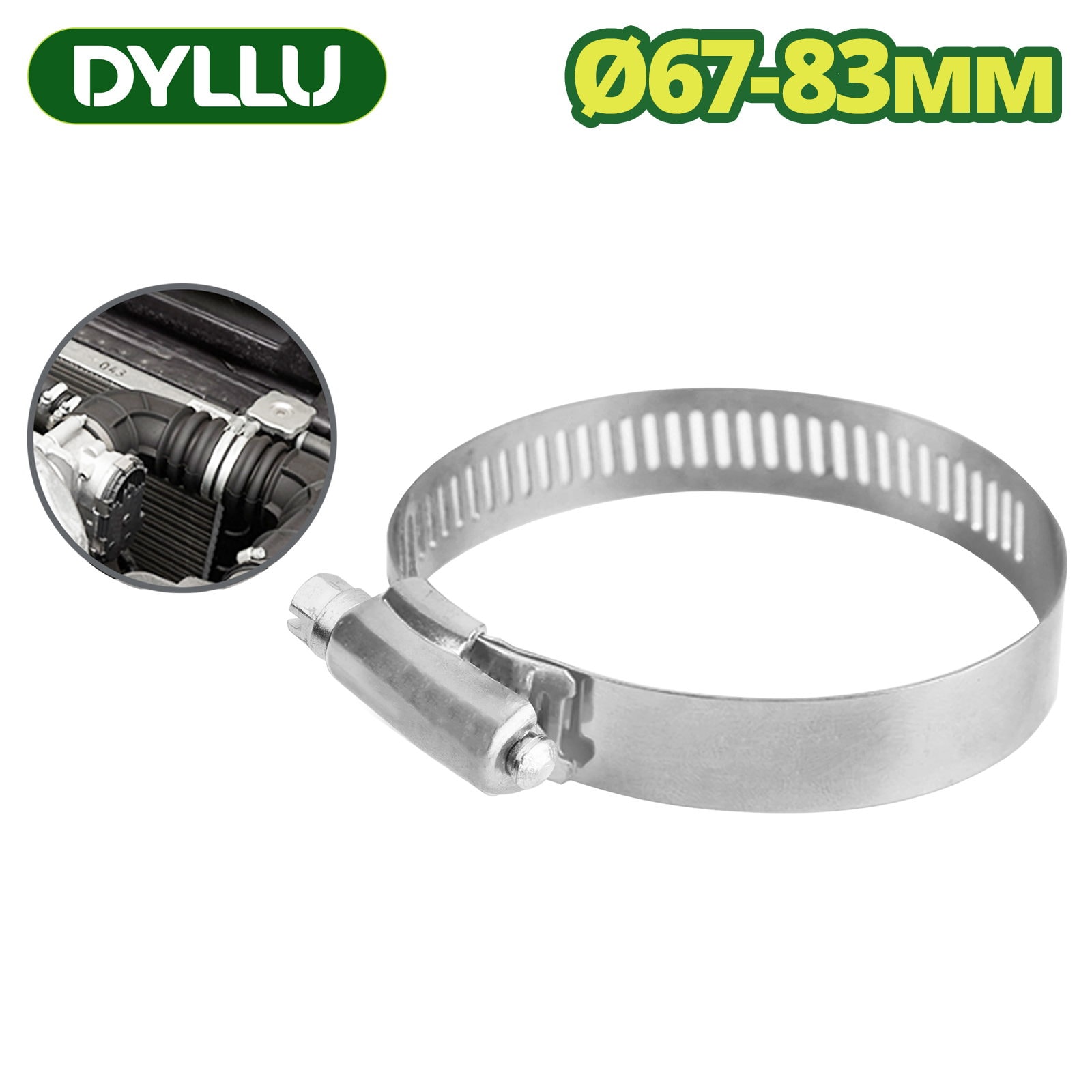 Хомут червячный 67-83 мм DYLLU DTHU2911 (10 шт.)
