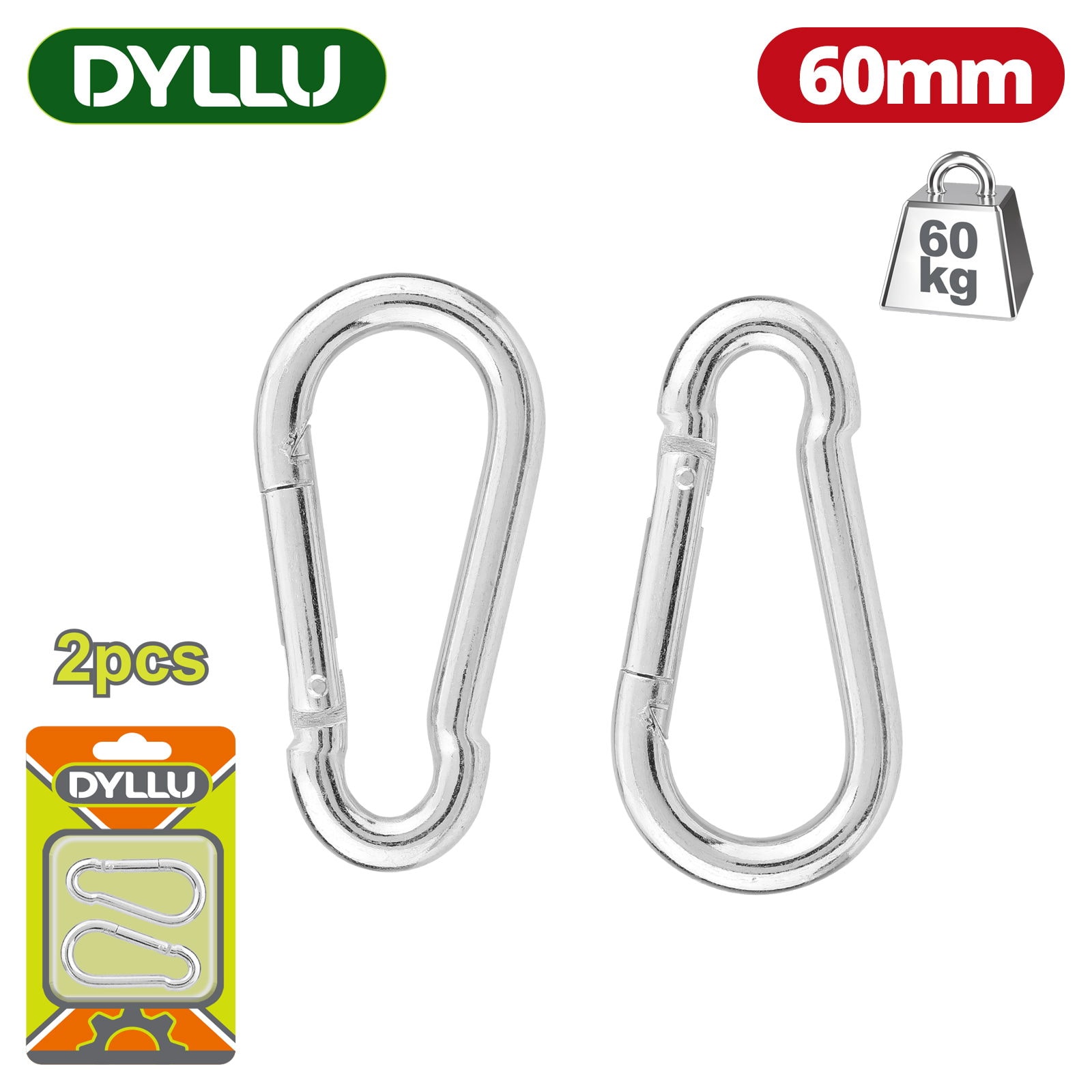 Карабины 60 мм DYLLU DTQL2K03 (2 шт)