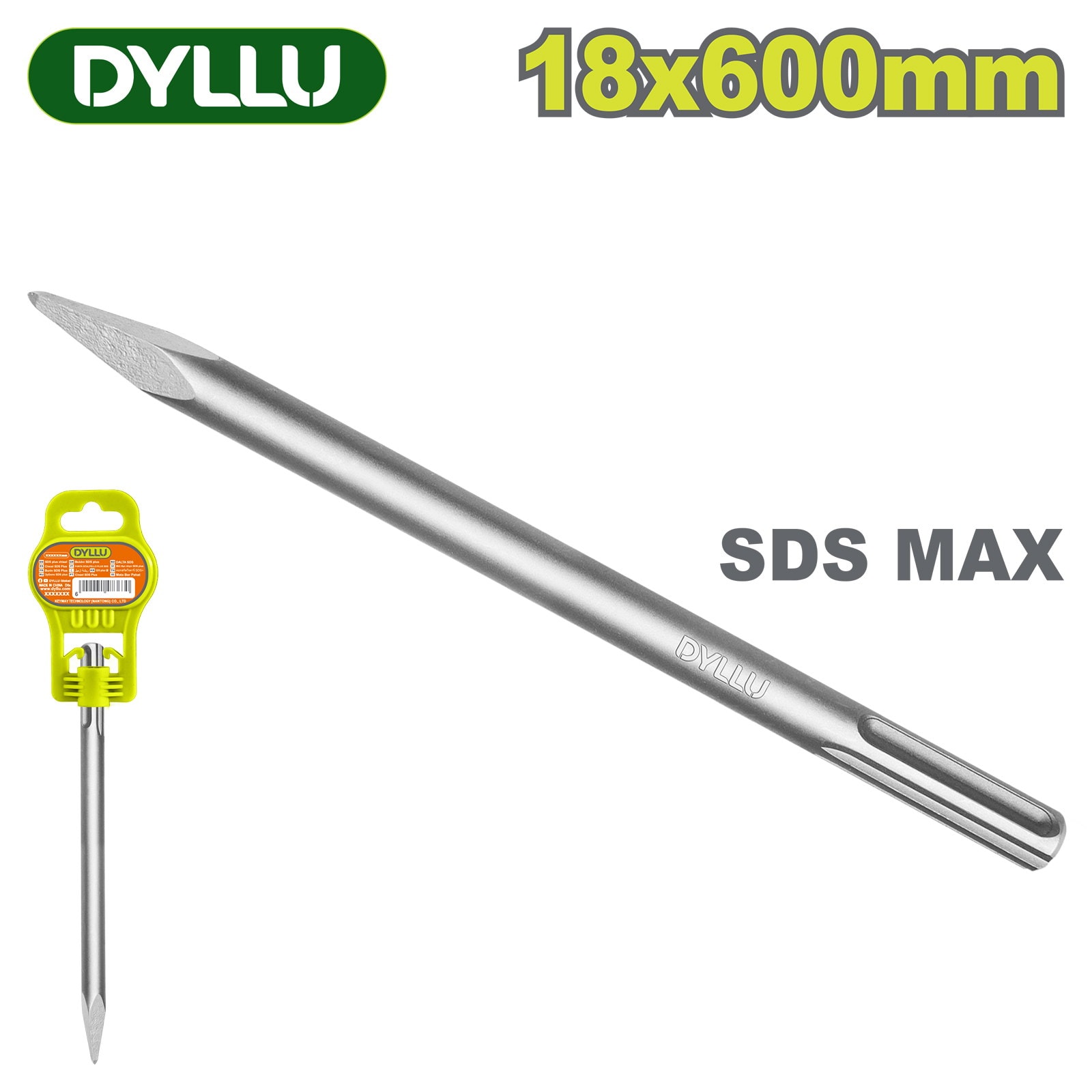 Зубило пиковое SDS-max 18x600 мм DYLLU DTGZ2105