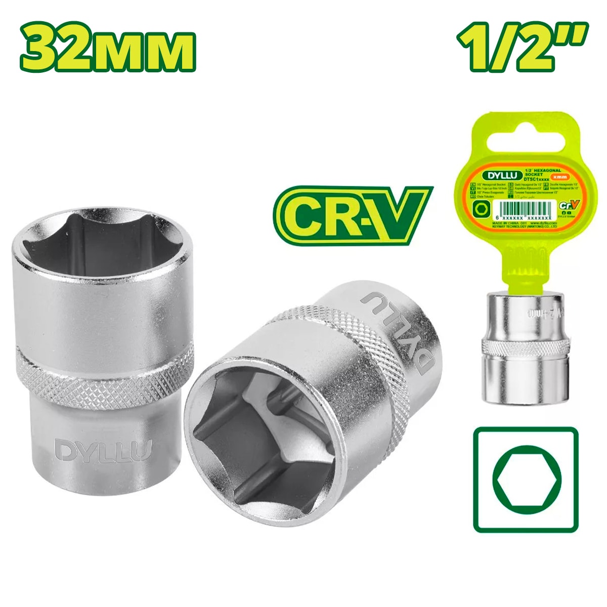 Головка торцевая 1/2 " 32 мм DYLLU DTSC1232