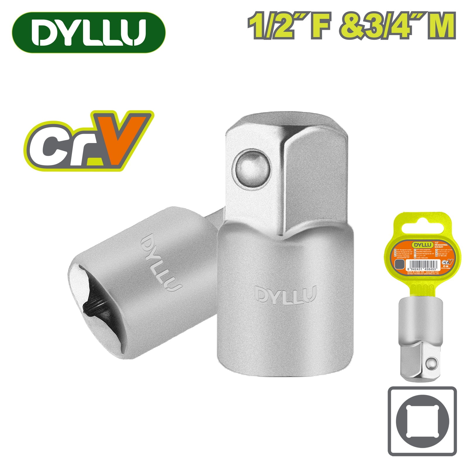 Адаптер головки 1/2 " х 3/4" DYLLU DTSC9212