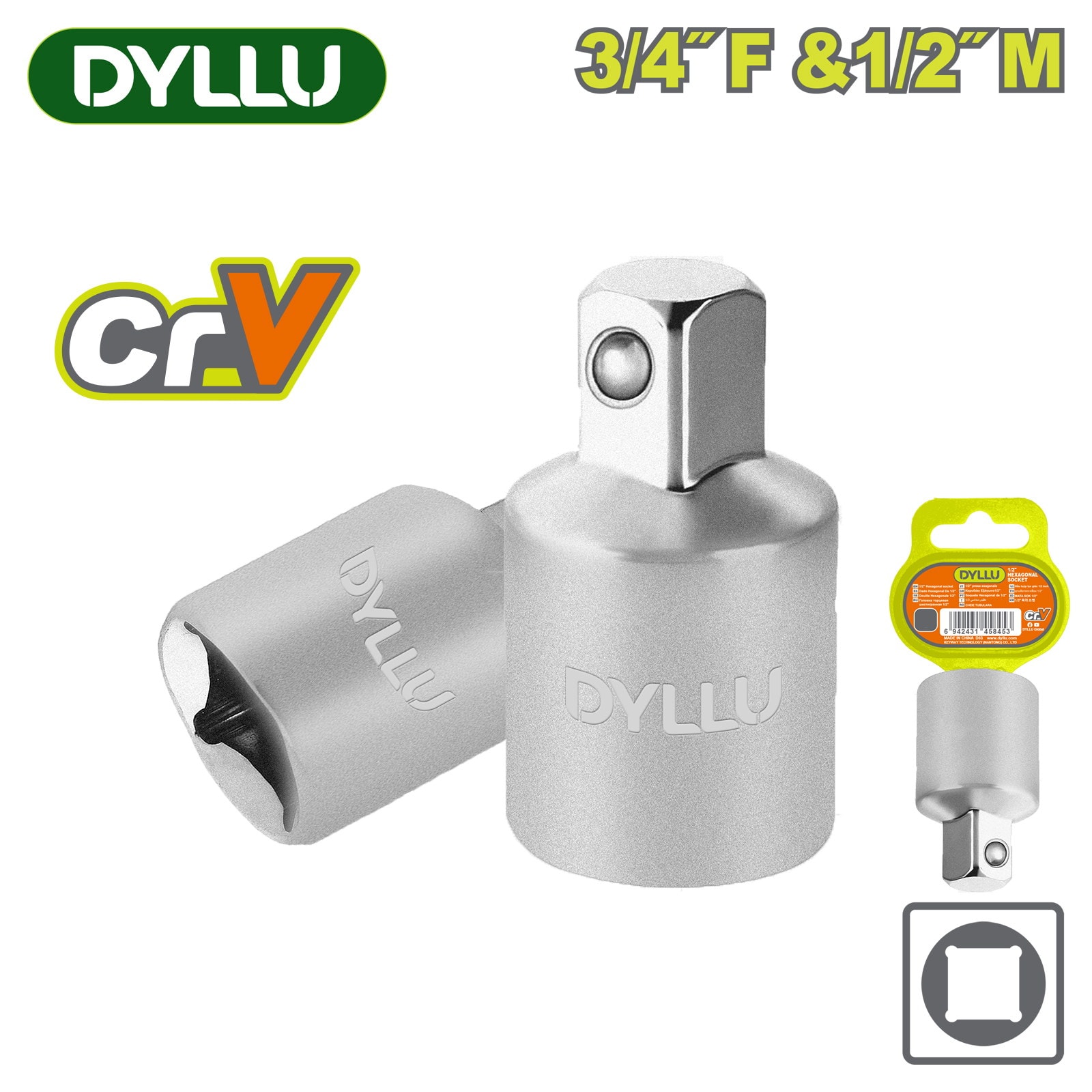 Адаптер головки 3/4 " х 1/2 " DYLLU DTSC9234