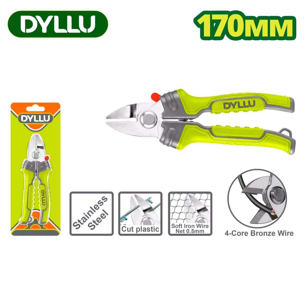 Кусачки бокорезы 170 мм DYLLU DTSX8605