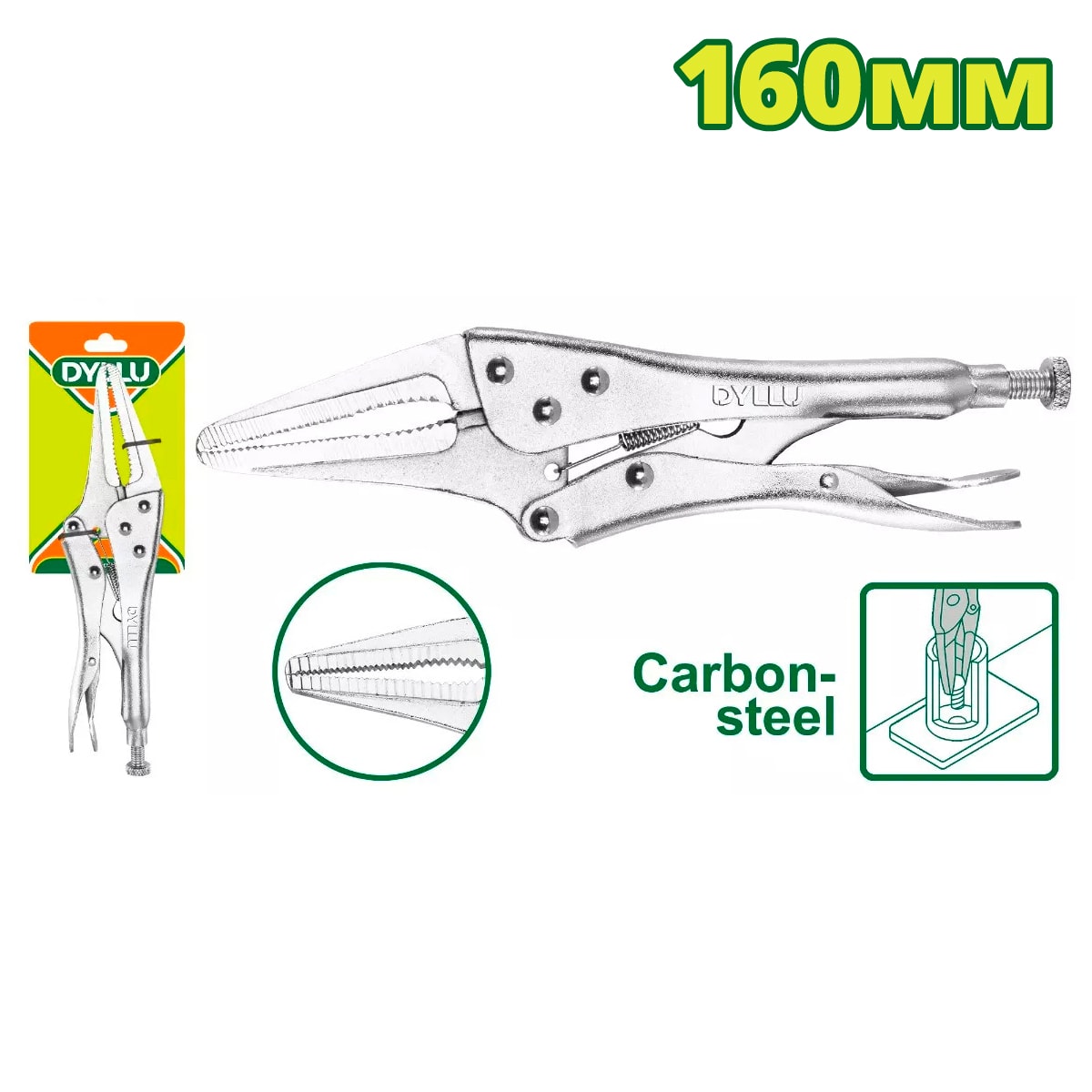 Зажим с фиксатором 160 мм DYLLU DTLP3106