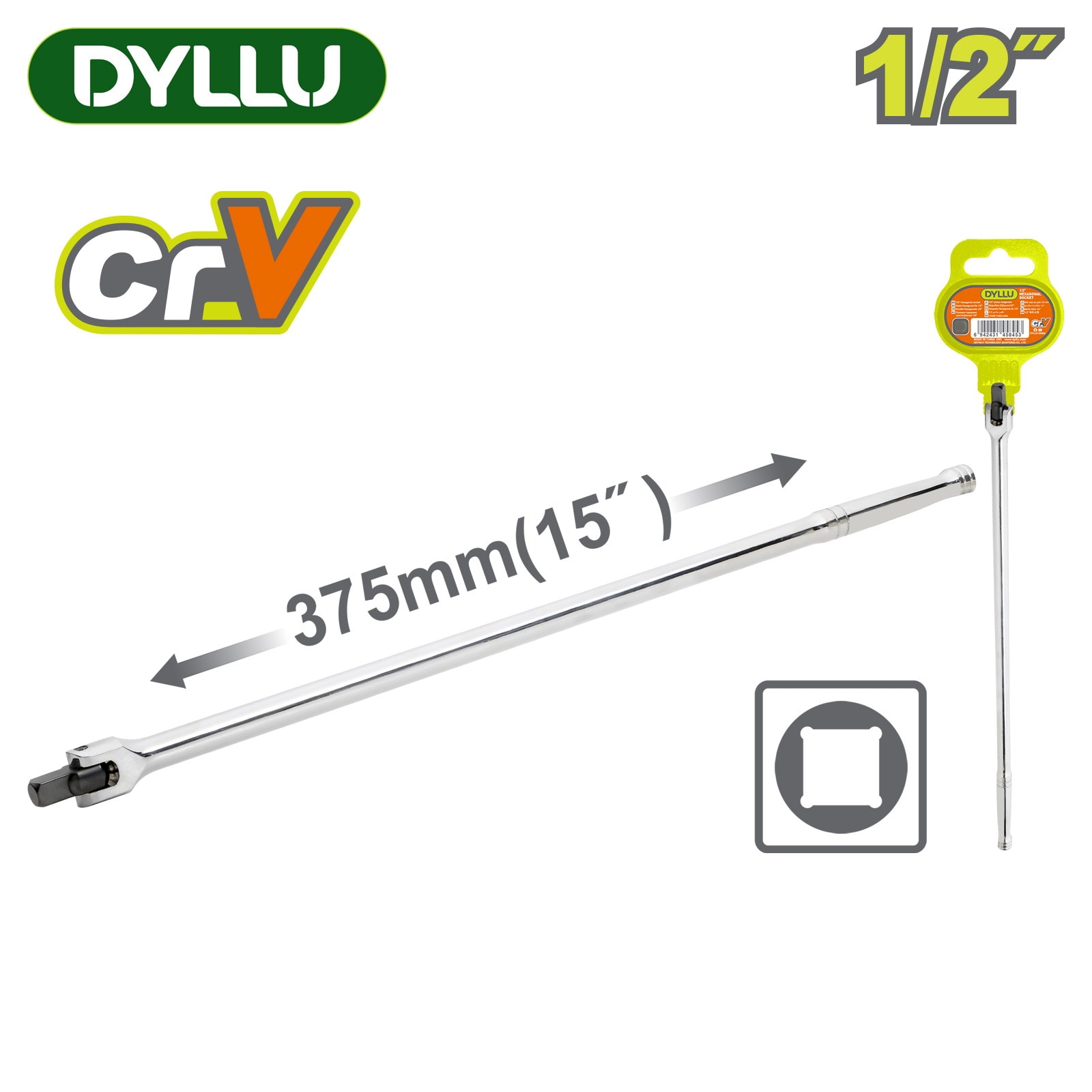 Удлинитель с шарниром 1/2 " 375 мм DYLLU DTSC8215