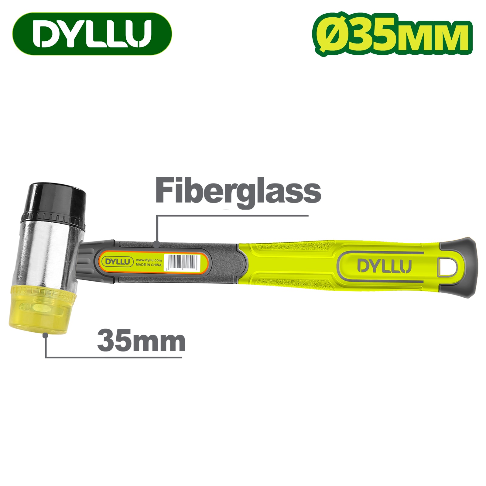 Киянка резиновая 35мм DYLLU DTHM7305