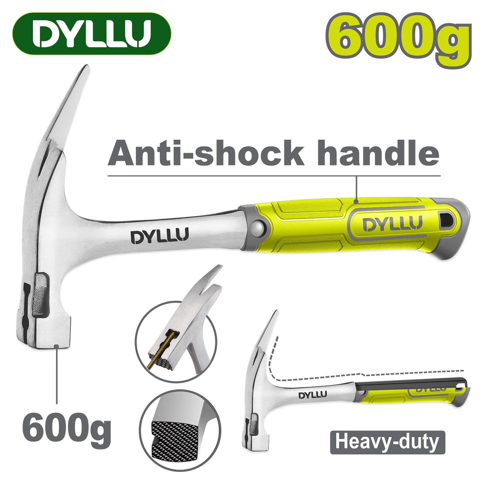 Молоток кровельщика 0,6 кг DYLLU DTHM8360