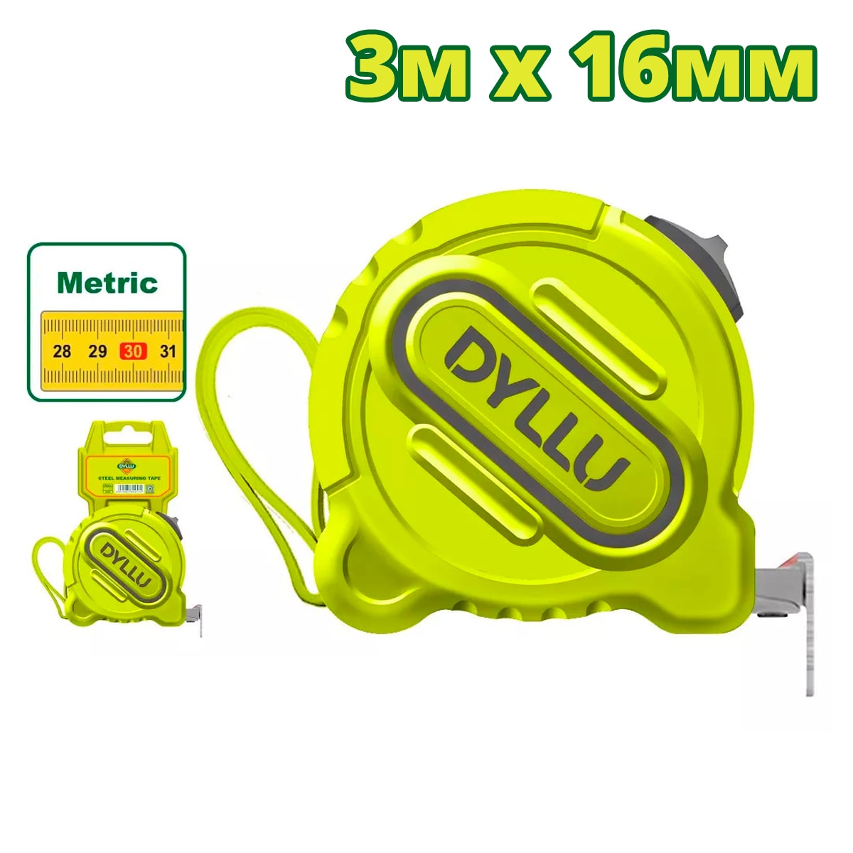 Рулетка 3 м х 16 мм DYLLU DTMT1210M