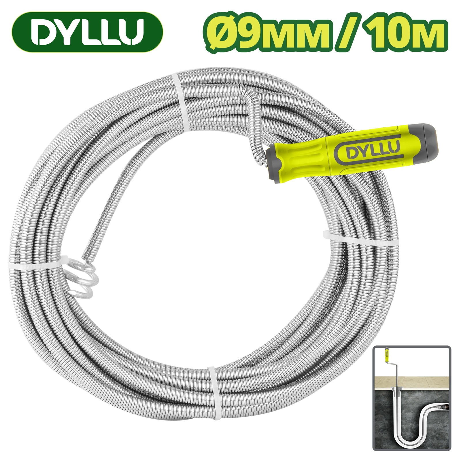 Трос сантехнический пружинный 10м DYLLU DTDD2310