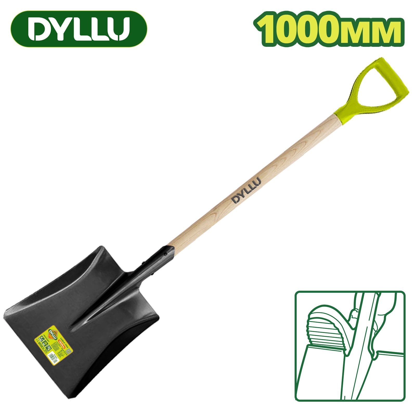 Лопата совковая из стали 1000 мм DYLLU DTSE1317