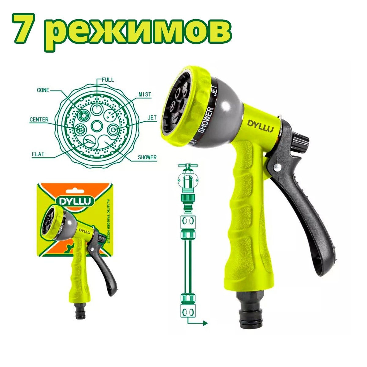 Пистолет-распылитель 7-позиционный DYLLU DTSN1E07