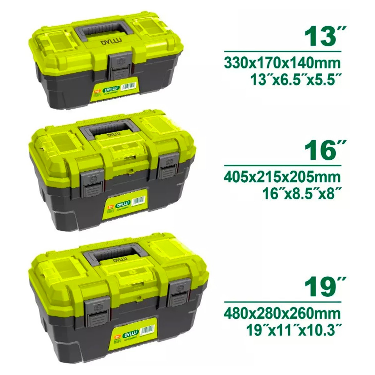 Набор ящиков для инструментов 13 ", 16", 19 " DYLLU DTTB2103