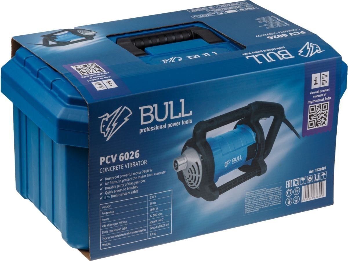Вибратор глубинный BULL PCV 6026, фото 10
