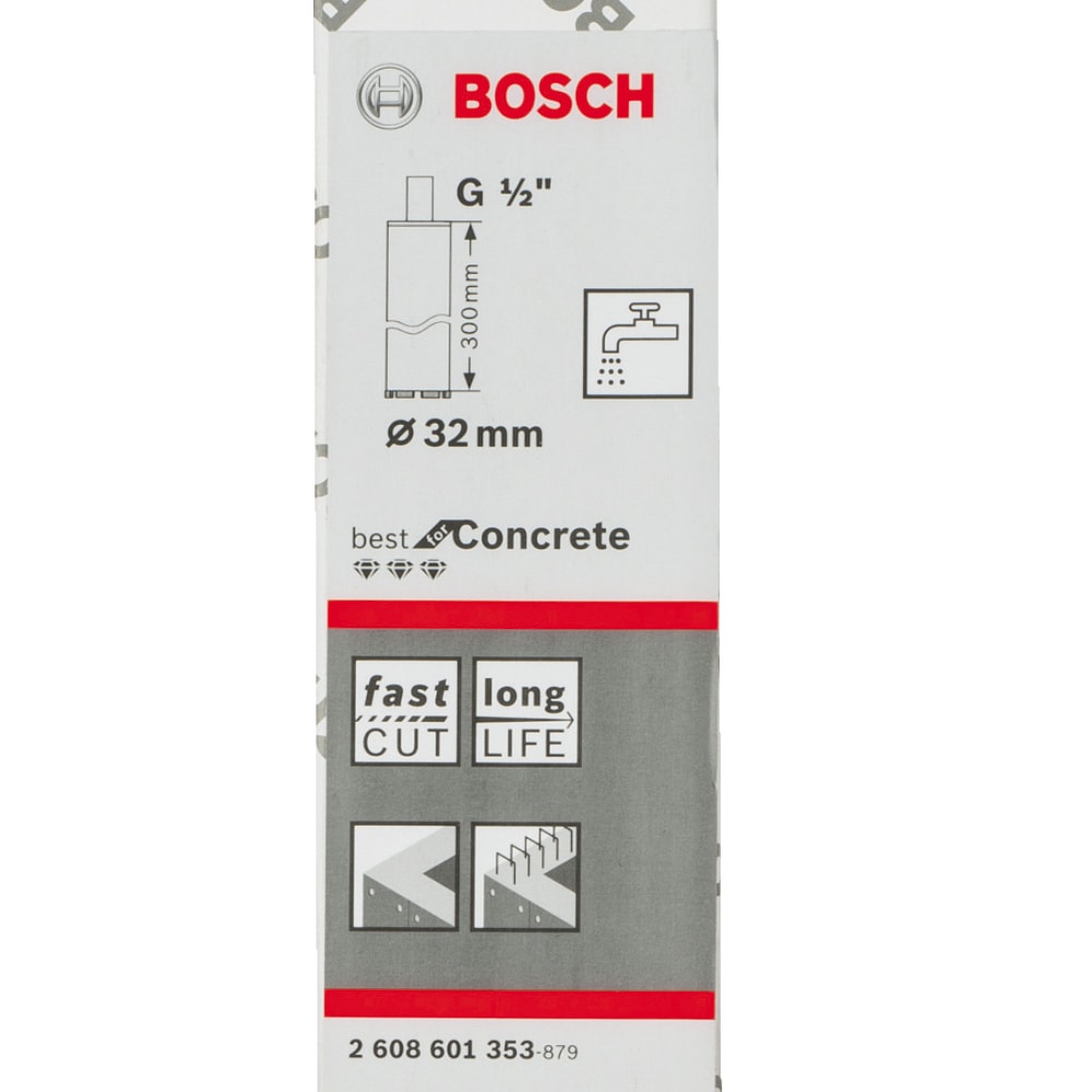 Алмазная коронка D32 мм G 1/2" Best for Concrete BOSCH (2608601353), фото 5