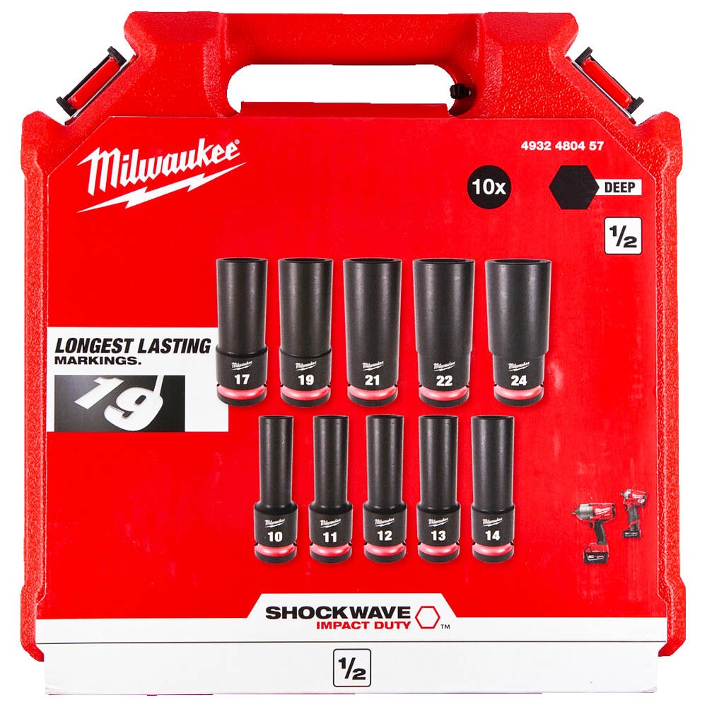 Набор торцовых ударных головок 10-24 мм (1/2") Shockwave Impact Duty Milwaukee (4932480457)