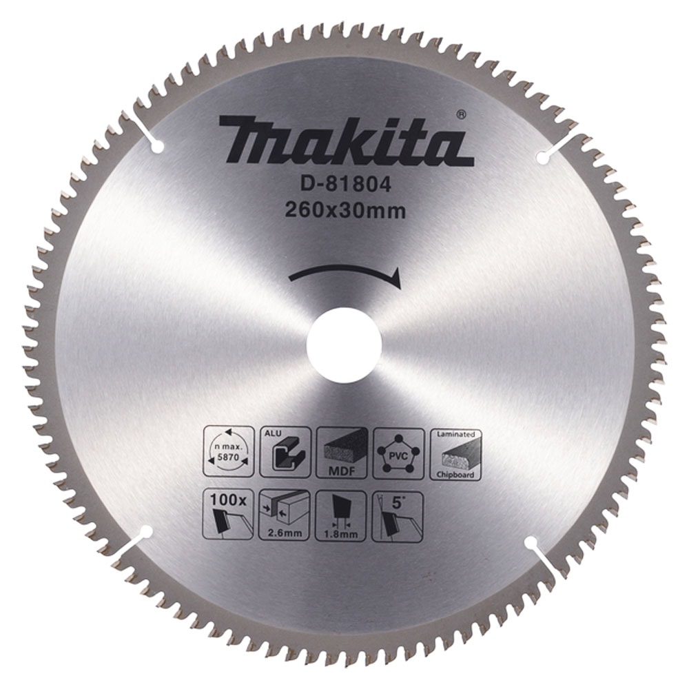 Диск пильный 260x2,6х30 мм Z100 Standard (алюминий / пластик), MAKITA, фото 2