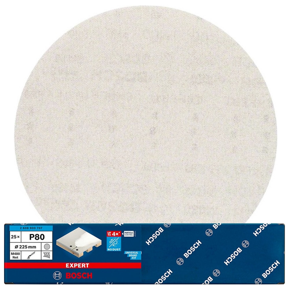 Шлифлист-сетка Expert 225 мм Р80 (25 шт) для GTR 550 BOSCH (2608900707)
