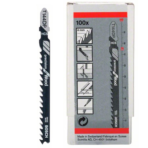 Пилка для лобзика T 144 DP Precision for Wood (100 шт), BOSCH
