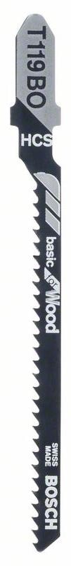 Пилка для лобзика T119BO Basic for Wood (5 шт) BOSCH (2608630310), фото 2