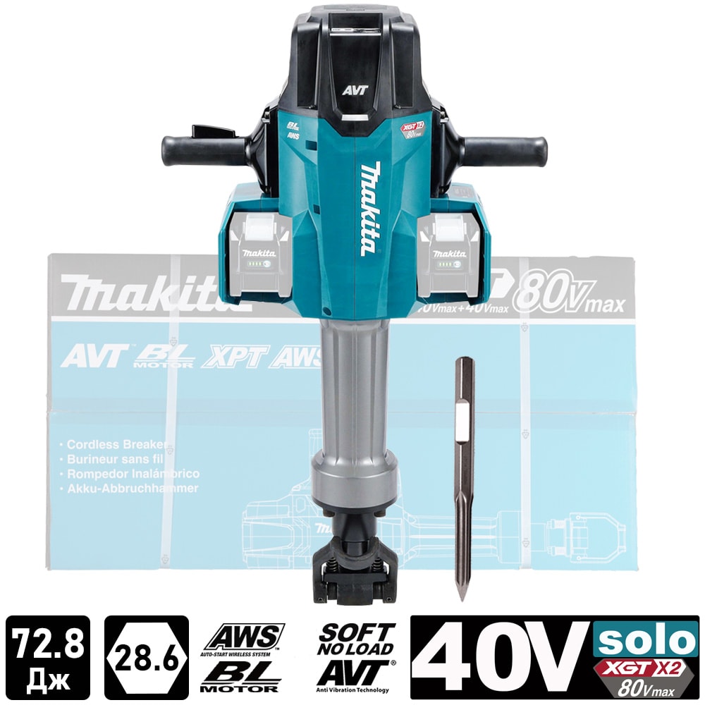 Аккумуляторный отбойный молоток HM004GZ01 (HM 004 GZ01) MAKITA
