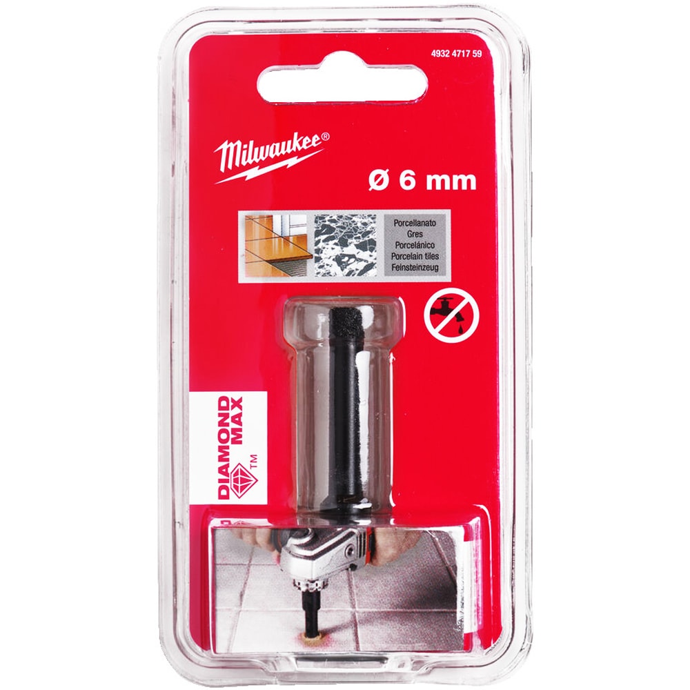 Алмазная коронка D6 мм M14 по керамограниту Milwaukee (4932471759)
