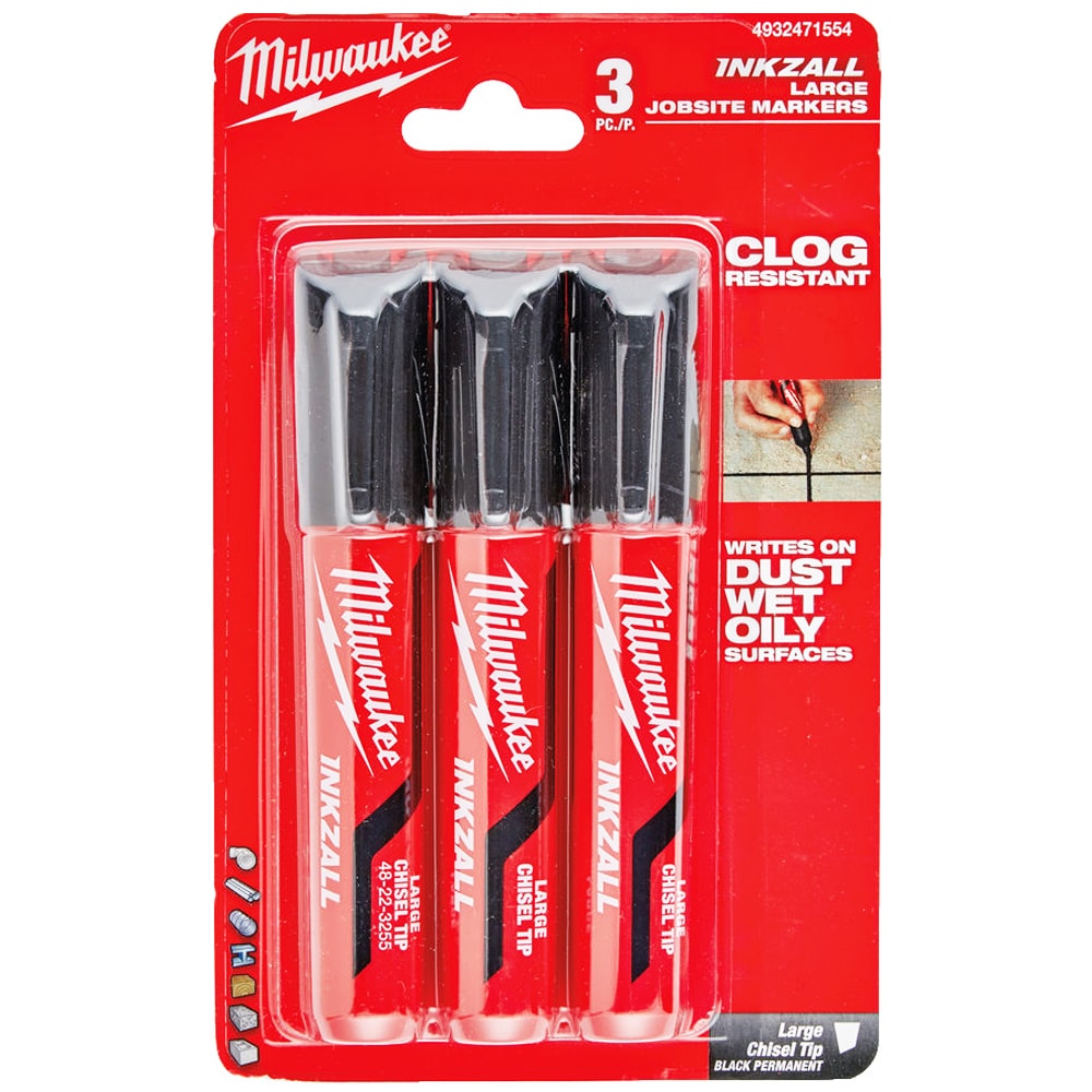 Маркер L черный (3 шт) INKZALL Milwaukee (4932471554)