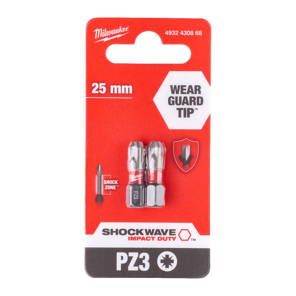 Бита Shockwave Impact Duty PZ3 25 мм (2 шт) Milwaukee (4932430868)