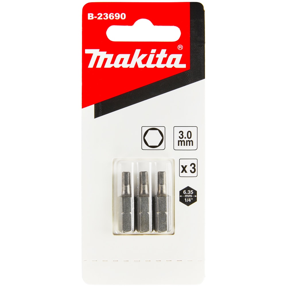 Бита HEX3.0 25 мм C-form (3 шт), MAKITA
