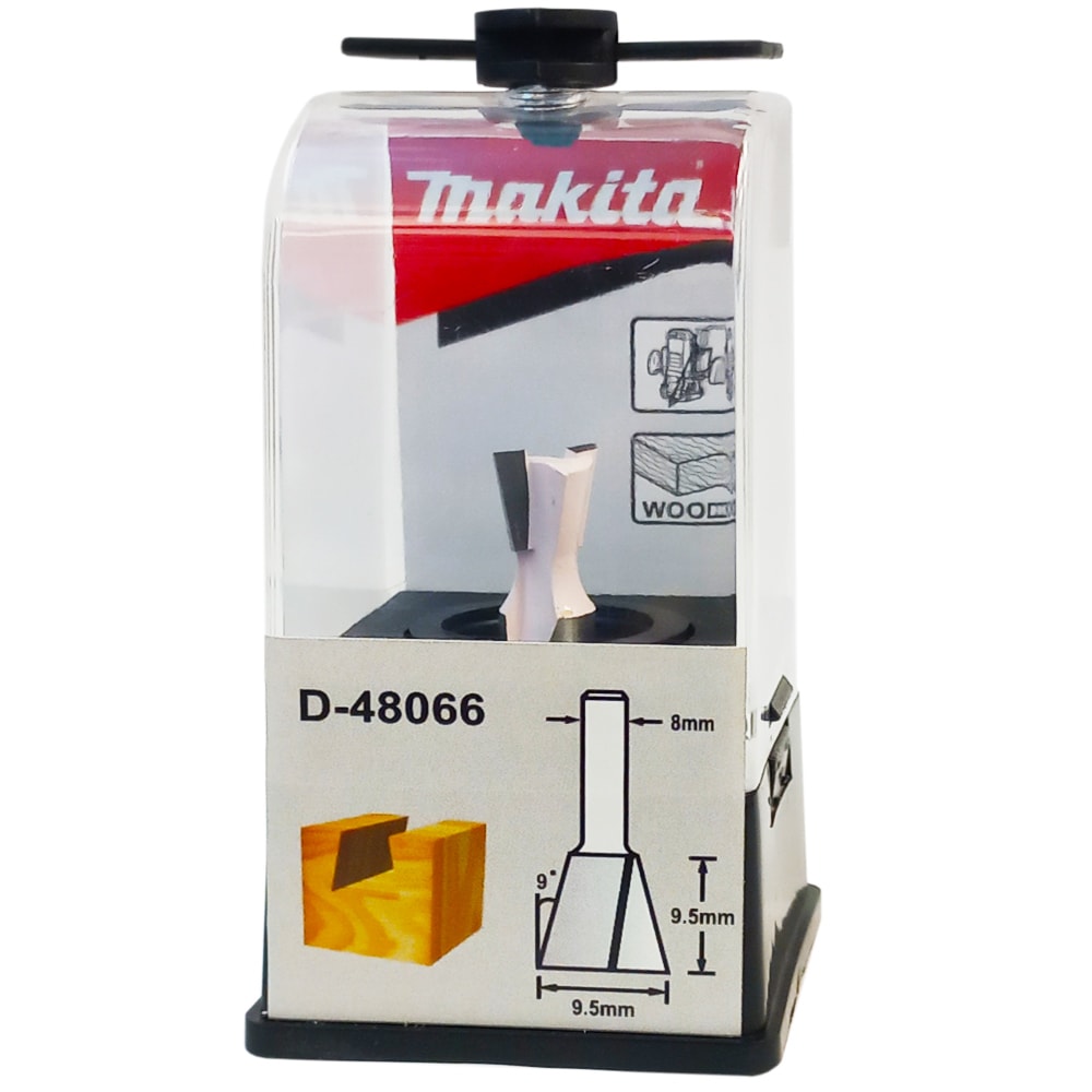 Фреза пазовая 9° 9.5x9.5x40 / хв 8 мм "Ласточкин хвост" MAKITA (D-48066)