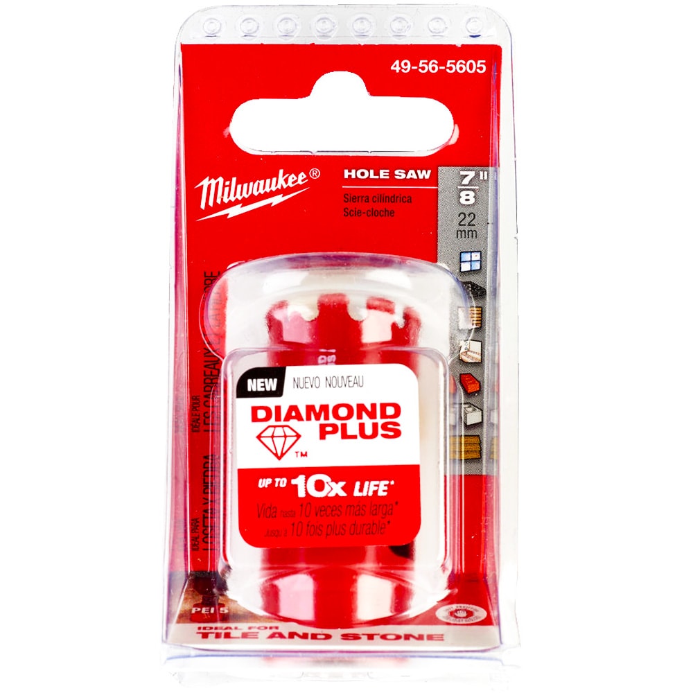 Алмазная коронка D22 мм Diamond Plus Milwaukee (49565605)