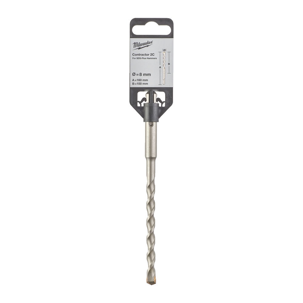Бур по бетону SDS-Plus Contractor 2C 8х100х160 мм Milwaukee (4932471228)