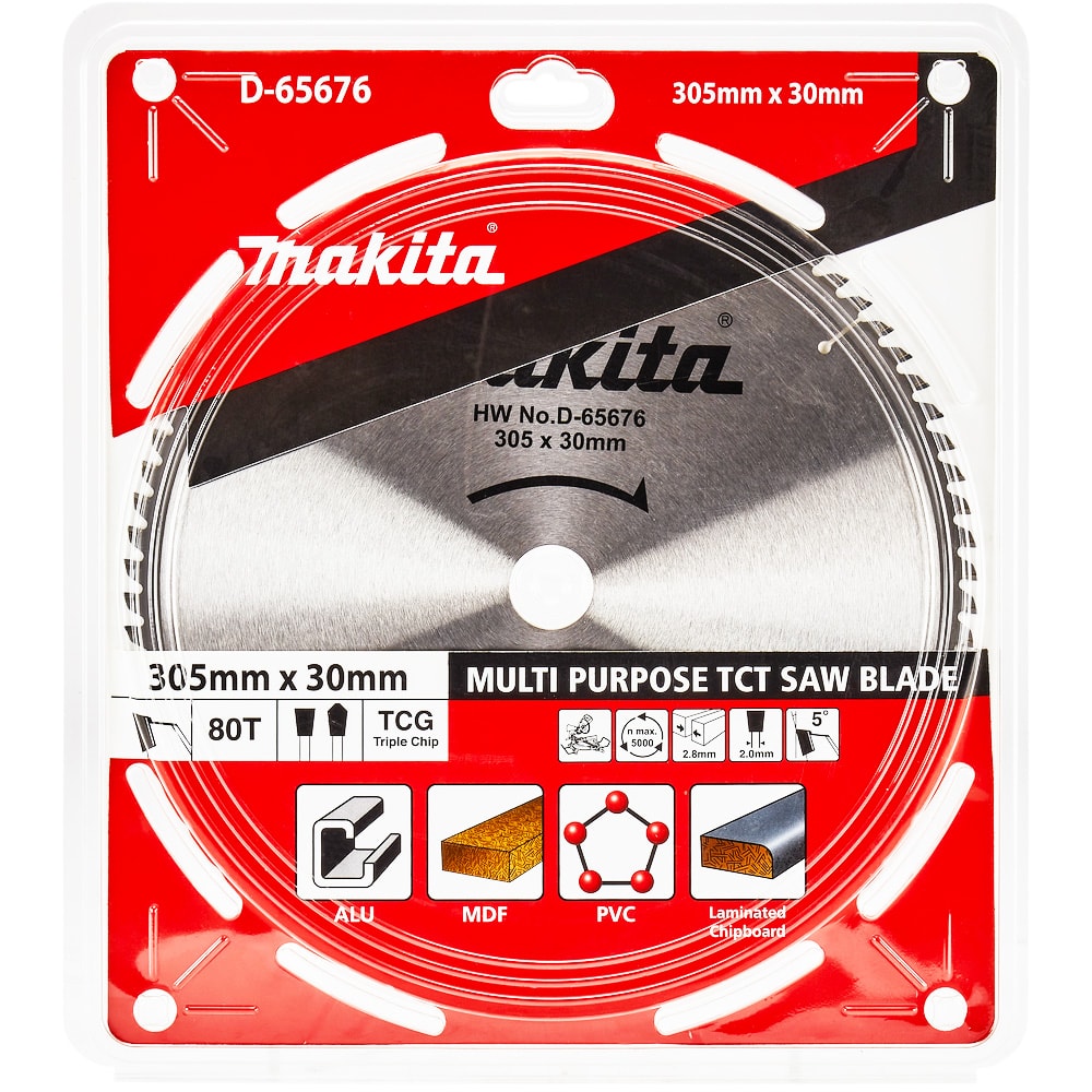 Диск пильный 305x2,8х30 мм Z80 по алюминию, MAKITA