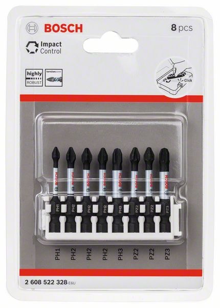 Impact Control_Планка бит PH / PZ 50 мм (8 шт), BOSCH