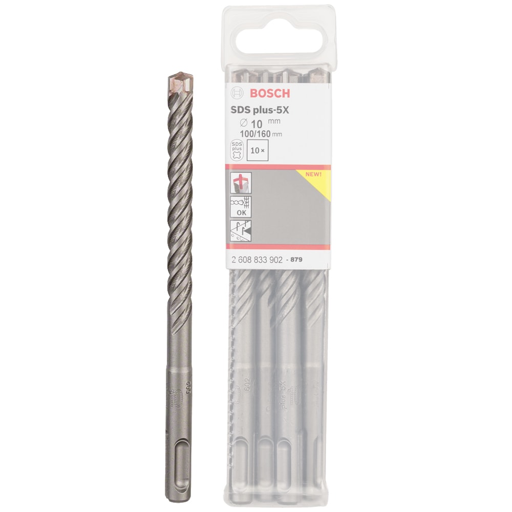 Бур по бетону SDS-Plus-5X 10x100x160 мм (10 шт) BOSCH (2608833902)
