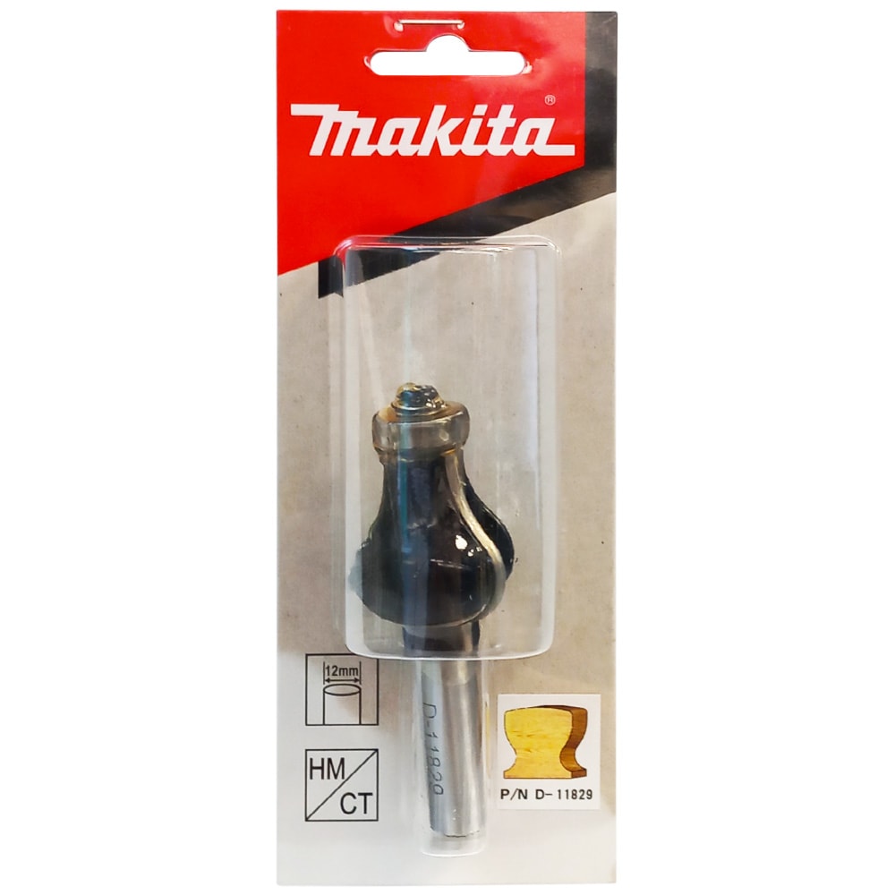 Фреза кромочная (фигурная) R9.53 31.75х38.1х15.88 / хв 12 MAKITA (D-11829)