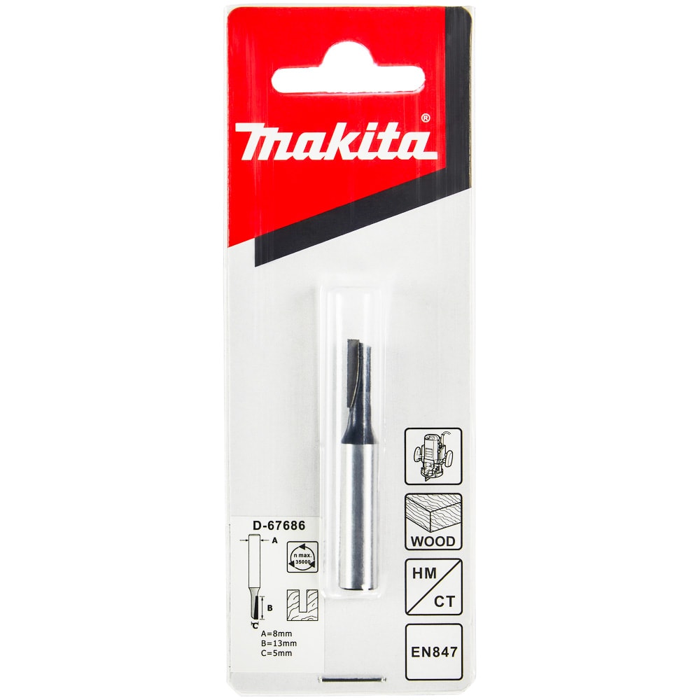 Фреза__Пазовая 5x13х48 / хв 8 мм, MAKITA