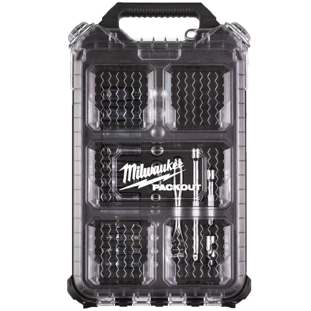 Набор головок 5-15 мм 1/4" (28 шт) с трещеткой в кейсе PACKOUT Milwaukee (4932478812), фото 2
