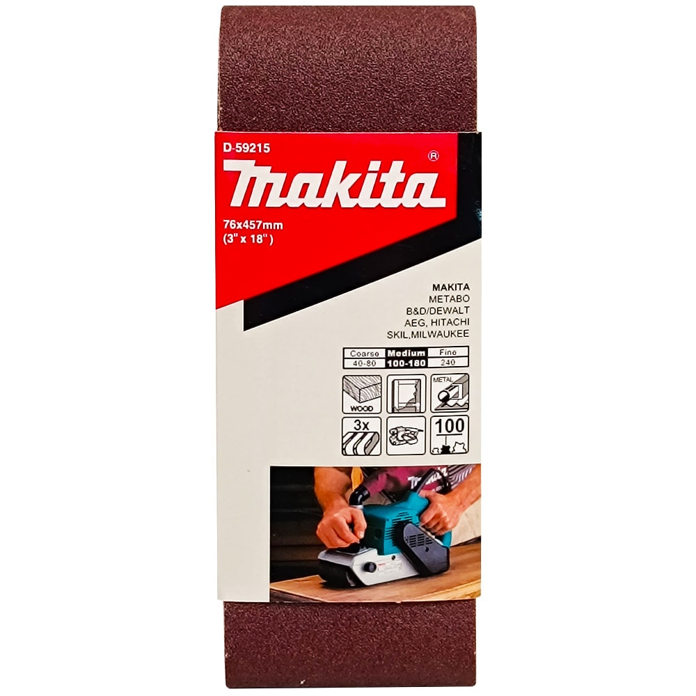 Лента шлифовальная 76х457 мм A100 (3 шт), MAKITA