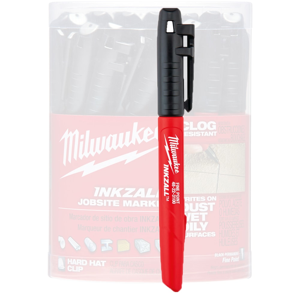 Маркер тонкий (черный) INKZALL Milwaukee (48223100)